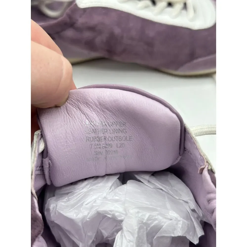 TORY BURCH Tory Lilac Low Top Suede Sneakers Purple Sz 7.5 $269